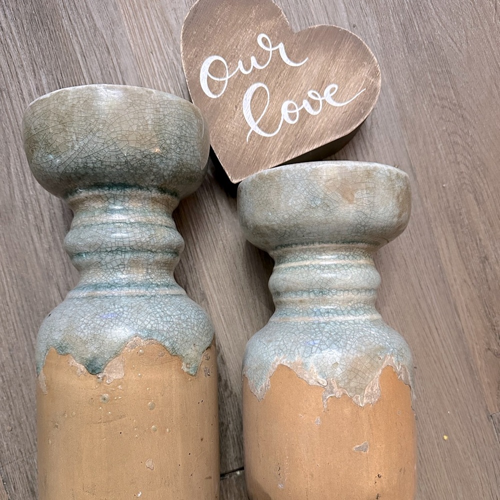 Candle holder with heart
